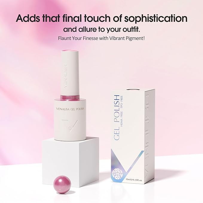 VENALISA Cat Eye Gel Nail Polish 1 Pcs 10ML Shimmer Pink Glitter Magnetic Gel Polish Soak Off Salon Manicure DIY at Home Nail Art For Girls Women