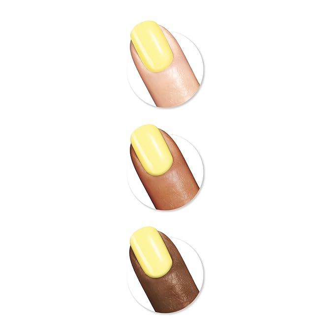 Sally Hansen Miracle Gel Neons Salon Quality Nail Polish | Gel-Like Formula, Two-Step System, No UV Light Needed, Long Lasting | Opaque | 55 Lemon-chillo | Neon Lemon Yellow Nail Color