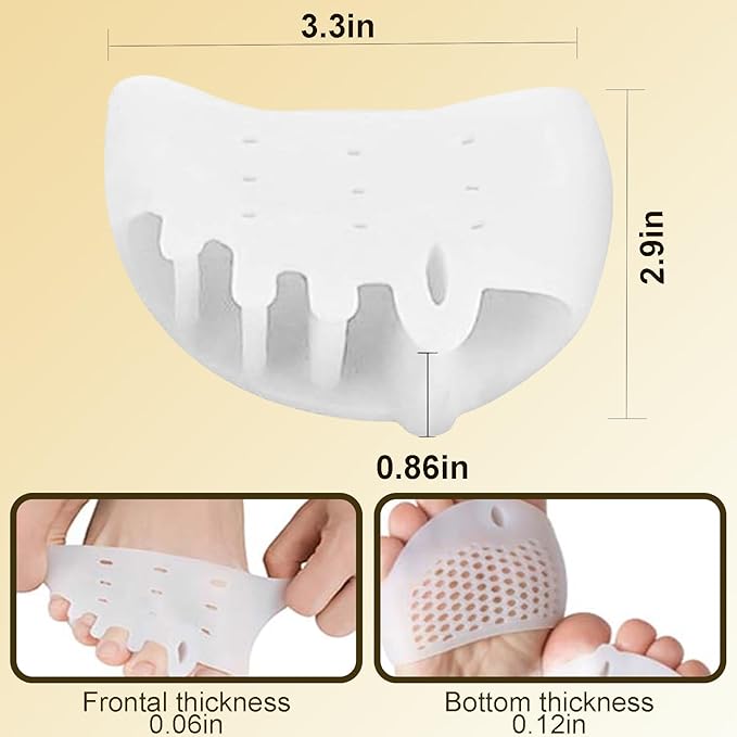 Hyggear Toe Bunion Corrector for Women Nighttime, Silicone Toe Separators, Breathable and Soft, Prevent Friction, Relieve Pressure Manicure(4 sets) (C)