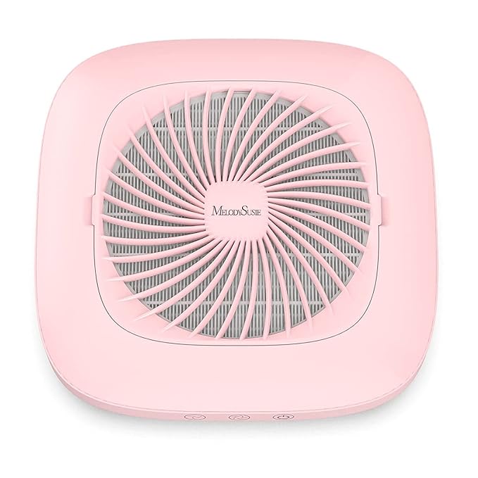 MelodySusie Professional Nail Dust Collector,Spro 4000RPM Vacuum Fan Dust Extractor with Reusable Filter for Nail Techs & Salon