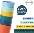 Lazycorner Wheat Straw Cup 12 Pcs Drinking Glasses Unbreakable Drinking Cup - Image 4
