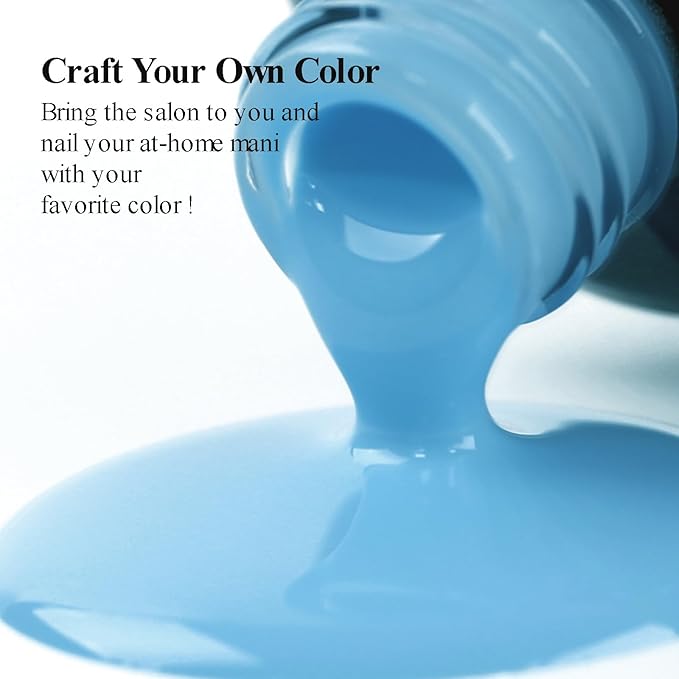 Imtiti Light Blue Gel Nail Polish, 1 Pcs 0.5 fl oz Light Sky Blue gel nail polish Color Soak Off Gel Polish Nail Art Manicure Salon DIY Nail Lamp Gel Nail Design Christmas Decoration