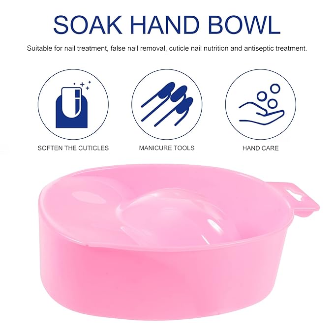 Manicure Soaking Bowls Nail Art Hand Soak Treatment Bowls Soaking Soak Bowl Red Nail Art Polish Removal Wash Soaker Tray Manicure Spa Tools