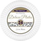 Party Essentials Deluxe Quality Hard Plastic 7.5-Inch Round Party/Salad Plates - Image 2