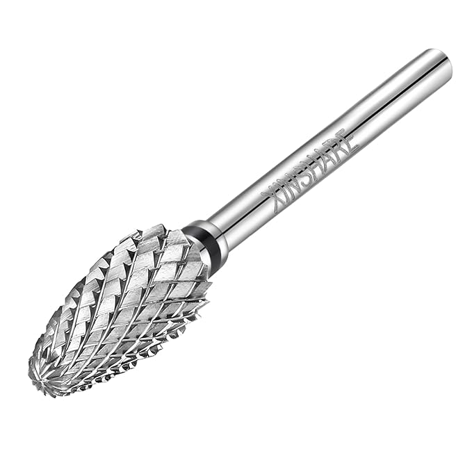 Nail Drill Bits 3/32" Carbide Professional Safety Tungsten Nail File Cone Drill Bit for Acrylic Nail Gel Cuticle cleaner Manicure Pedicure Nail Polishing, Beginner Salon, Extra Coarse