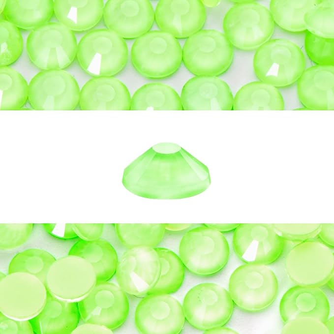 Novani 3000 Pieces Flatback Rhinestones Glass Round Gems Mocha Lt.Green Crystals for Nail Art DIY Crafts Clothes Shoes,SS12,3.0-3.2mm