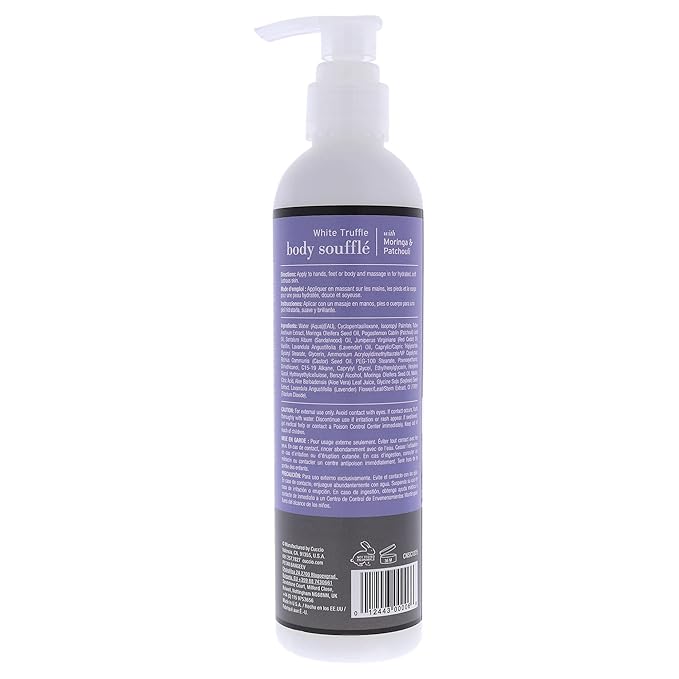 Cuccio Naturale White Truffle Body Soufflé - Smoothing, Nourishing Body Treatment For Long Lasting Hydration and Dry Skin Relief - Lightweight, Non-Greasy Formula - Natural and Cruelty Free - 8 oz