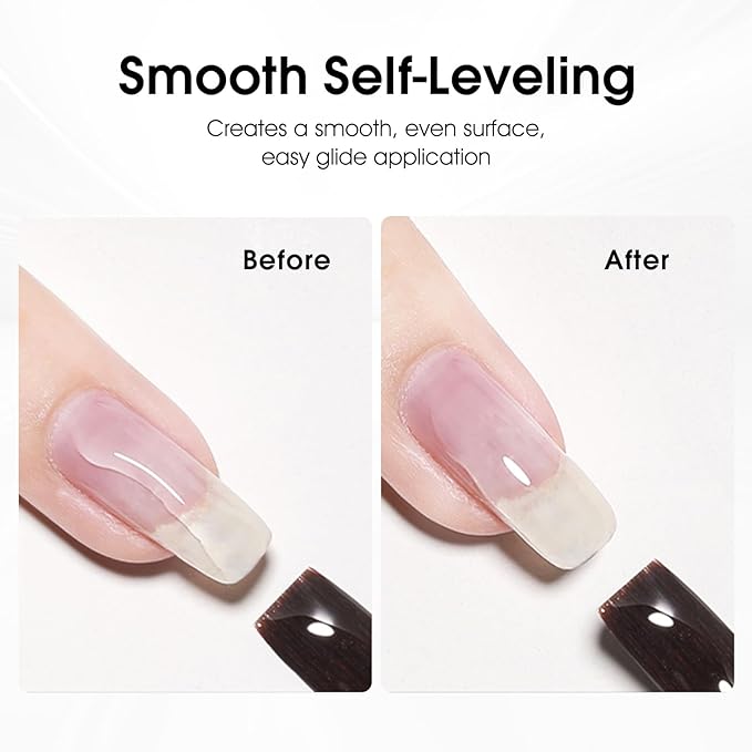 CANNI 6 Pcs 9 Ml Nude Pink Builder Nail Gel Polish Set- Jelly Pink Builder for Nails Strengthener Gel Thickening Extension for Beginners DIY Home Salon Manicure