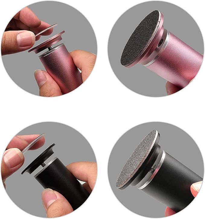 120pcs Replaceable Sandpaper Discs 80 Grit 150 Grit, Thick Self-Adhesive Replacement Sandpaper Refill Sanding Pads for Electric Foot Callus Remover Feet Sander (80 Grit +150 Grit)