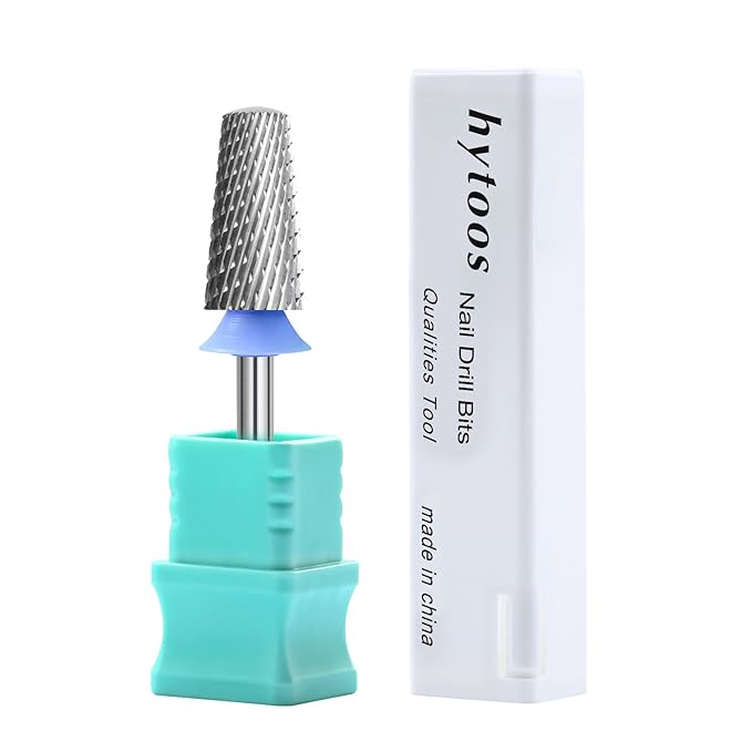 Safety Tapered Nail Drill Bits, Medium Uncoated Smooth Top Barrel Nail Bit, 3/32 Two-way Carbide Drill Bits for Nails, Electric Drills Files Accessories Removal Manicure Gel