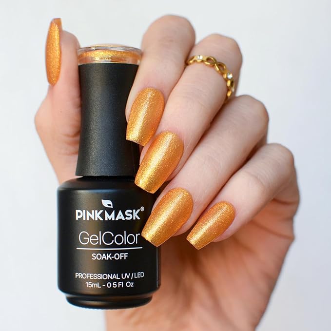 PINK MASK Gel Color Nail Polish Lumos - Col. Enchanted Whispers 15ml / o.5 oz - UV/LED Gel Polish, Non Wipe, Long Lasting, Soak Off Formula