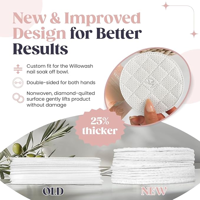 Willowash Electric Nail Soaking Bowl and Willopad Refills Bundle