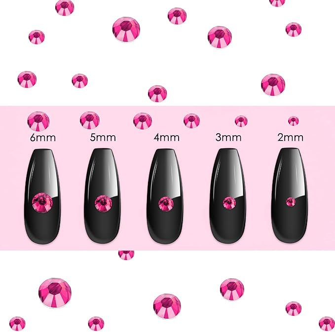 Canvalite 2784PCS Rhinestones Flat Back Gems, Nail Rhinestones Nail Art Gems with Pick Up Tweezers and Rhinestone Picker Dotting Pen, Nail Art Tools for Nails, Clothes, Face, Craft