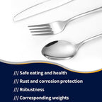 60-Piece Silverware Set with Steak Knives Stainless Steel Flatware Set - Image 4