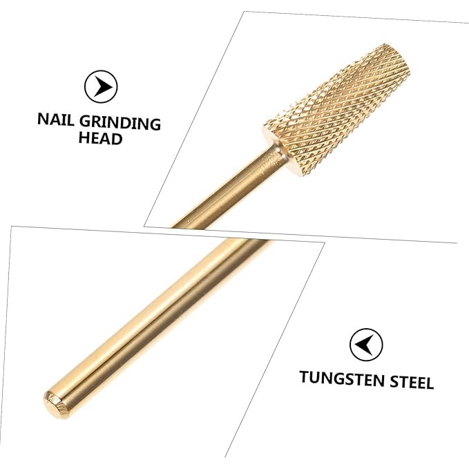 minkissy Nail Art Grinding Bit for Precision Manicure Multi-purpose Tungsten Polishing Head for Nails and More for Salon and Diy Use