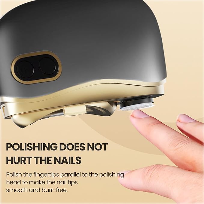 Electric Automatic Nail Clipper, Electric Nail Clippers with Light Nail Trimmer 2 Speeds Automatic Nail Clipper Safe Clipping Storage, Suitable for Children, Adults, and The Elderly