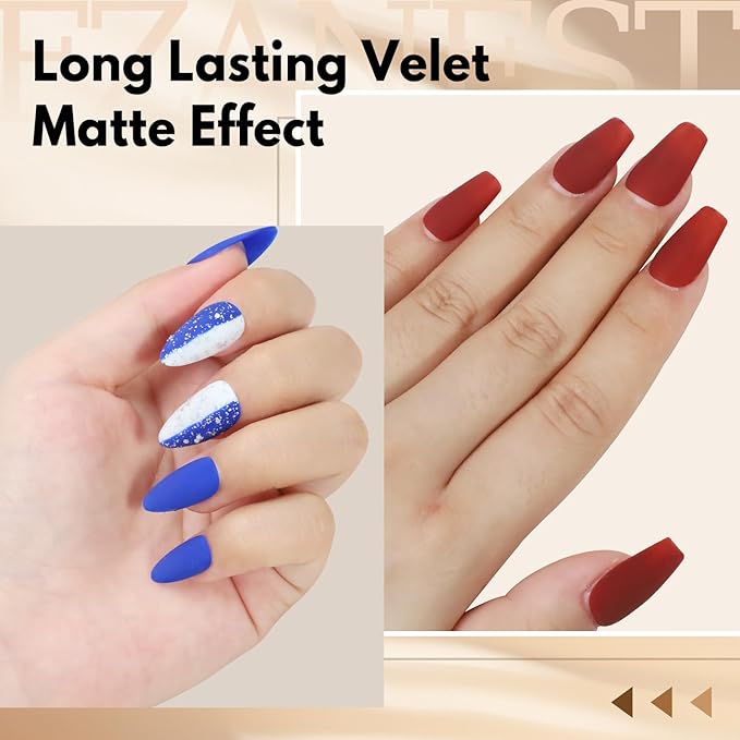 FZANEST Gel Top Coat Gel Nail Polish Long Lasting High Shine Top Finish Soak Off (Matte Top Coat, 0.51 Fl Oz (Pack of 1))