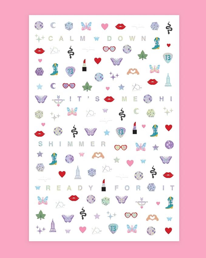xo, Fetti Party Era Nail Stickers | 4 Sheets 544 Stickers | Concert Party Accessory, Bachelorette Decorations, Birthday Manicure, Bridesmaid Adhesive Press Ons