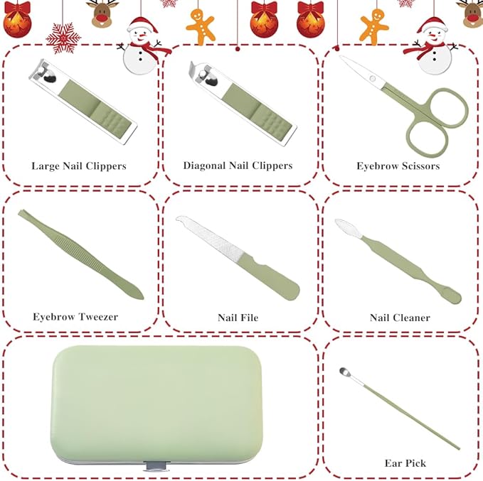 Nail Clipper Set for Women,Travel Nail Care Kit,Stocking Stuffers for Women,Manicure Kit for Men,White Elephant Gifts for Adults,Nail Care Set,Gifts for Family Friends Wife Boyfriend Colleague Husband