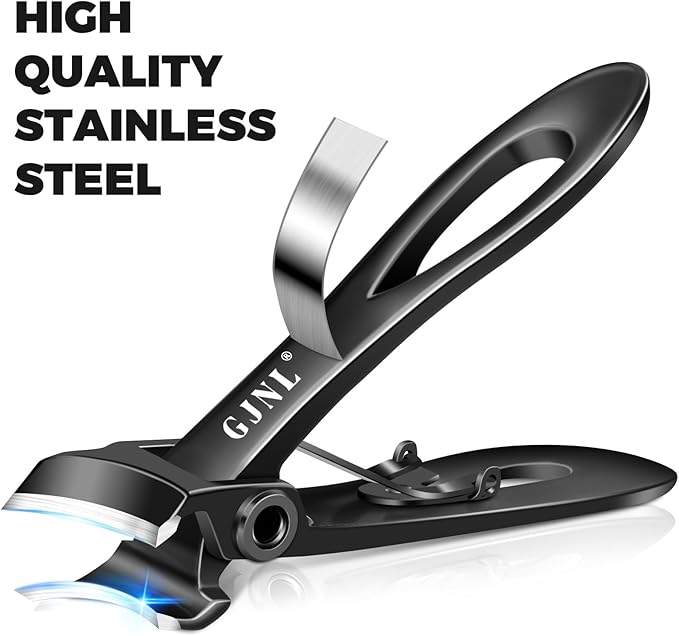 2025 Stocking Stuffers Gifts for Men, Toenail Clippers for Men Thick Nails, Heavy Duty Very Sharp Ingrown Nail Clippers Christmas Xmas Presents for Girls, Black