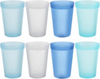 Blwan 8-Pack 15.2oz Plastic Cups, BPA-Free Reusable Drinking Cups, Unbreakable by Unknown