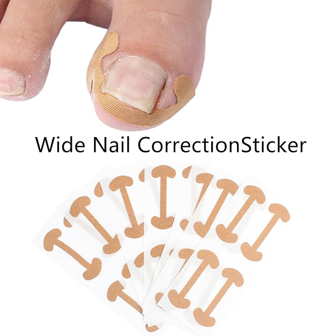 Professional Ingrown Toenail Toolkit with Breathable Ingrown Toenail Strips, Curved Toenails Corrector Patch, Painless File and Lifter for Home Pedicure Care