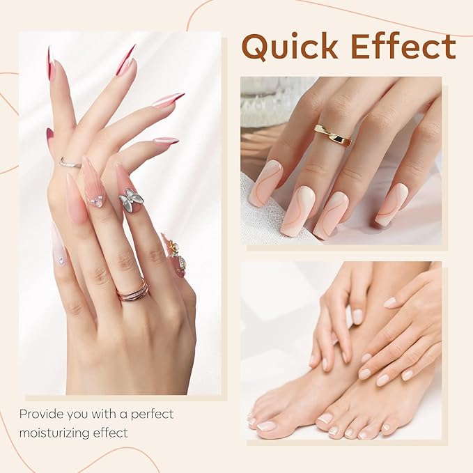 modelones Cuticle Cream, Ultra-Hydrating Nail Care for Damaged Nails Organic Jojoba Oil Vitamin E, Cuticle Non-greasy Dry Cracked Cuticles 15ML