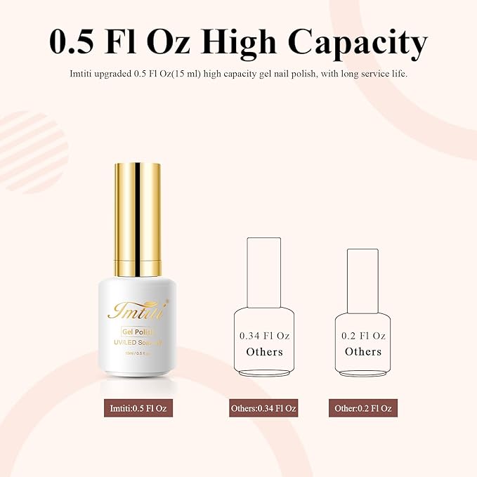 Imtiti Gel Nail Polish,1 Pcs 0.5 Fl Oz Coffee Brown Gel Polish No Need Base and Top Coat 3 in i One Step Gel Nail Polish Kit, Soak Off LED U V Nail Gel Polish Nail Art Starter Manicure Salon Gel Nail Kit for Women Girls