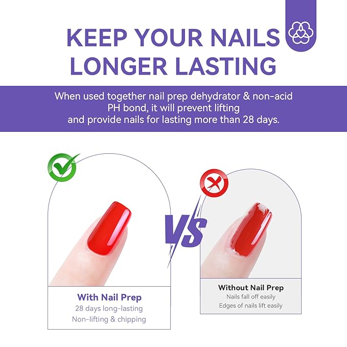 SAVILAND Nail Dehydrator and Primer: Acid-Free Natural Nail Dehydrator and Nail Primer & Protein Bonding Acrylic Nail Kit Gel Nail Polish Superior Bonding Acrylic Nail Supplies Profession Salons