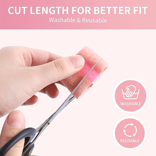 Toe Separator for Women and Men, Breathable Gel Bunion Corrector for Big Toe, 4 Pcs Big Toe Spacer for Bunions, Overlaps, Deformed Toes - Pink Small