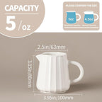 Gurygo Wave Shaped 2 Pack 5 Oz Classic White Creamer - Image 2