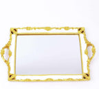 Efavormart Metallic White/Gold Resin Decorative Serving Tray - Image 7