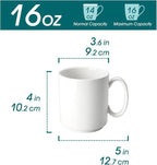 vancasso Porcelain Coffee Mugs Set of 6, 16 oz Coffee Cups - Image 2