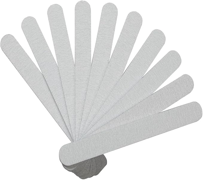 110 PCS Orange Wood Nail Sticks & Professional Double Sided 100/180 Grit Nail Files Emery Board Black Manicure Pedicure Tool White