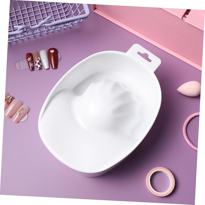 MERRYHAPY Single Layer Soaking Bowl for Nails Manicure Bowl Nail Art Tools White for Cuticle Soak