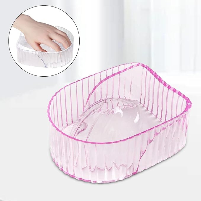 Generic Hand Soaking Bowl Soak Off Finger Bowl, Soak Off Gel Polish Remover Bowl Nail Soak Off Bowl Nail Art Tool, Powder Remover Tools, for Home, Pink