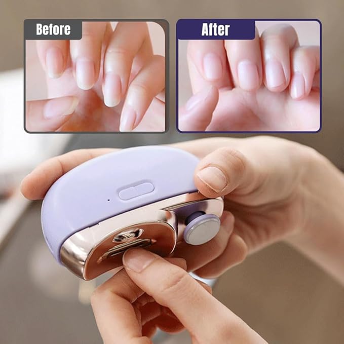 Electric Nail Clipper, FUNPEER 2 in 1 Electric Polishing Automatic Nail Clippers with 2 Adjustable Speeds Electric Finger Nail Clippers for Kids, Women, Seniors and Caregivers (pink2)