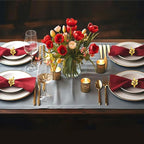 100 Pcs Gold Leaf Napkin Rings Set, Metal Napkin Ring Holders Buckles - Image 4