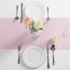 Manyshofu Blush Pink Satin Table Runner 12x72 - Image 2