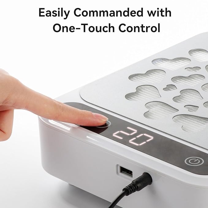 SAVILAND Advanced 4200 RPM Nail Dust Collector: Powerful Suction Nail Fan Dust Collector Touch Screen Display 35 Adjustable Speeds Reusable Filter Nail Collector Tech Must Haves Acrylic Tools & Salon