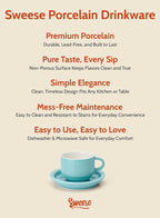Sweese 8 Ounce Porcelain Stackable Cappuccino Cups - Image 7