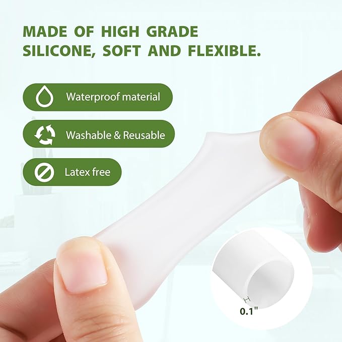 Gel Pinky Toe Sleeves Toe Protectors - Bukihome 8 Pack Silicone Toe Caps with Aloe Vera Extract - Toe Protections Cushions for Women & Men - Protect Corns, Blister