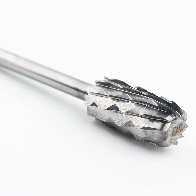 QUNZHAO Nail Drill Bits Dust Droof Bit Tungsten Steel Fast Remove Acrylic or Hard Gel 3/32" Shank - Manicure, Nail Art, Drill Machine Accessories (4X Extra coarse-4XC, Silver)