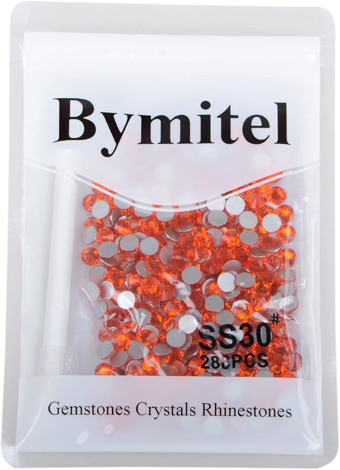 288PCS Art Nail Rhinestones Non Hotfix Glue Fix Round Crystals Glass Flatback for DIY Jewelry Making with one Picking Pen (ss30 288pcs, Hyacinth)