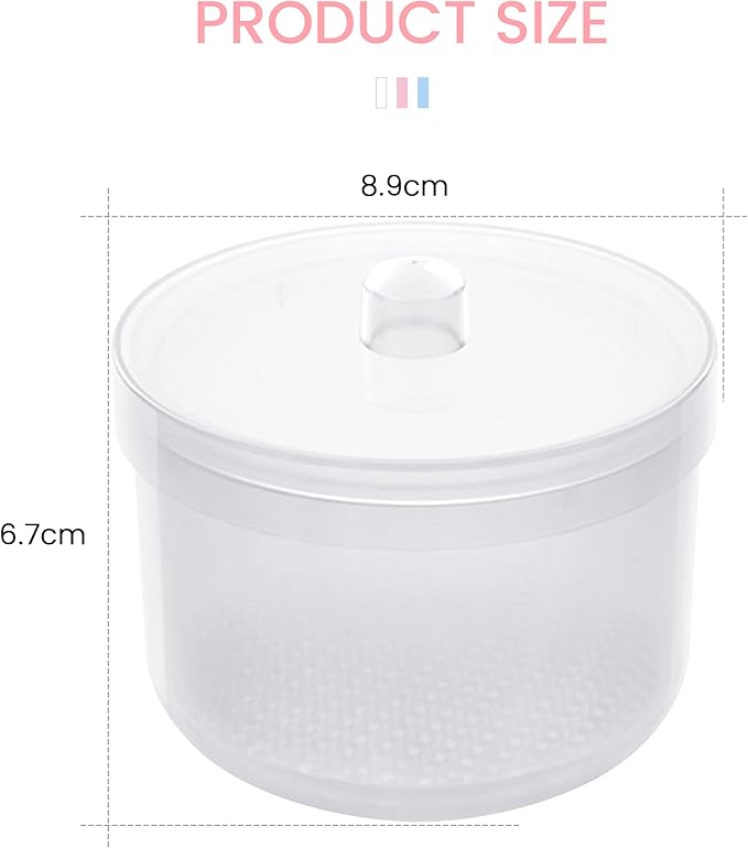 Nail Soaking Tray Box Cleaner Pot for Scissors Tweezers Nail Art Tools Manicure Soaking Tray Clean Box Nail Drill Bits Clean Box -Clear