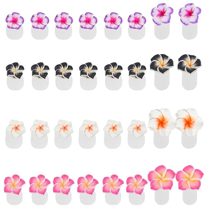 32 Pieces Toe Separators Silicone Flower Toe Separators for Pedicure Colorful Toe Stretcher Nail Polish Art Tools Pedicure Spacers Tools for Nail Salon Toes Dividers (A)