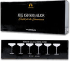 LEMONSODA Classic Martini Glasses, Ribbed Glassware | Hand Blown Cocktail - Image 6
