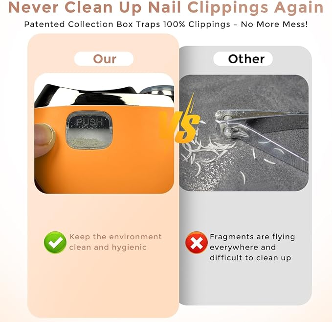 Electric Nail Clippers, 3 in 1 Rechargeable Electric Polishing Automatic Nail Clipper Trimmer with LED Light, Debris Storage, Fingernail Toenail Trimmer