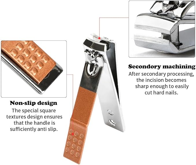 Christmas Gifts Nail Clippers Manicure Set Nail Tools Pedicure Supplies Christmas Stocking Stuffers for Women Fingernail Toenail Clippers 8 in 1 Pednicure Tools Rose Gold with Leather Travel Case
