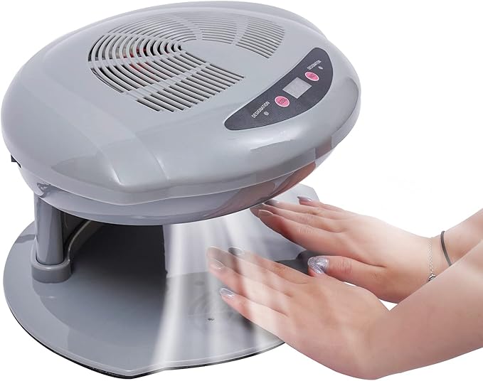 Professional Nail Dryer,400W Air Nail Fan Blower Dryer Machine with Auto Induction Warm & Cool Wind, Manicure Tool with Automatic Sensor,for Fingernail & Toenail Curing,Grey
